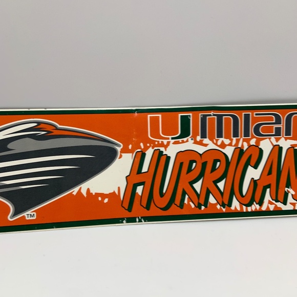 Vintage Wincraft University of Miami Hurricanes UMiami Retro Logo Sticker - Picture 4 of 9